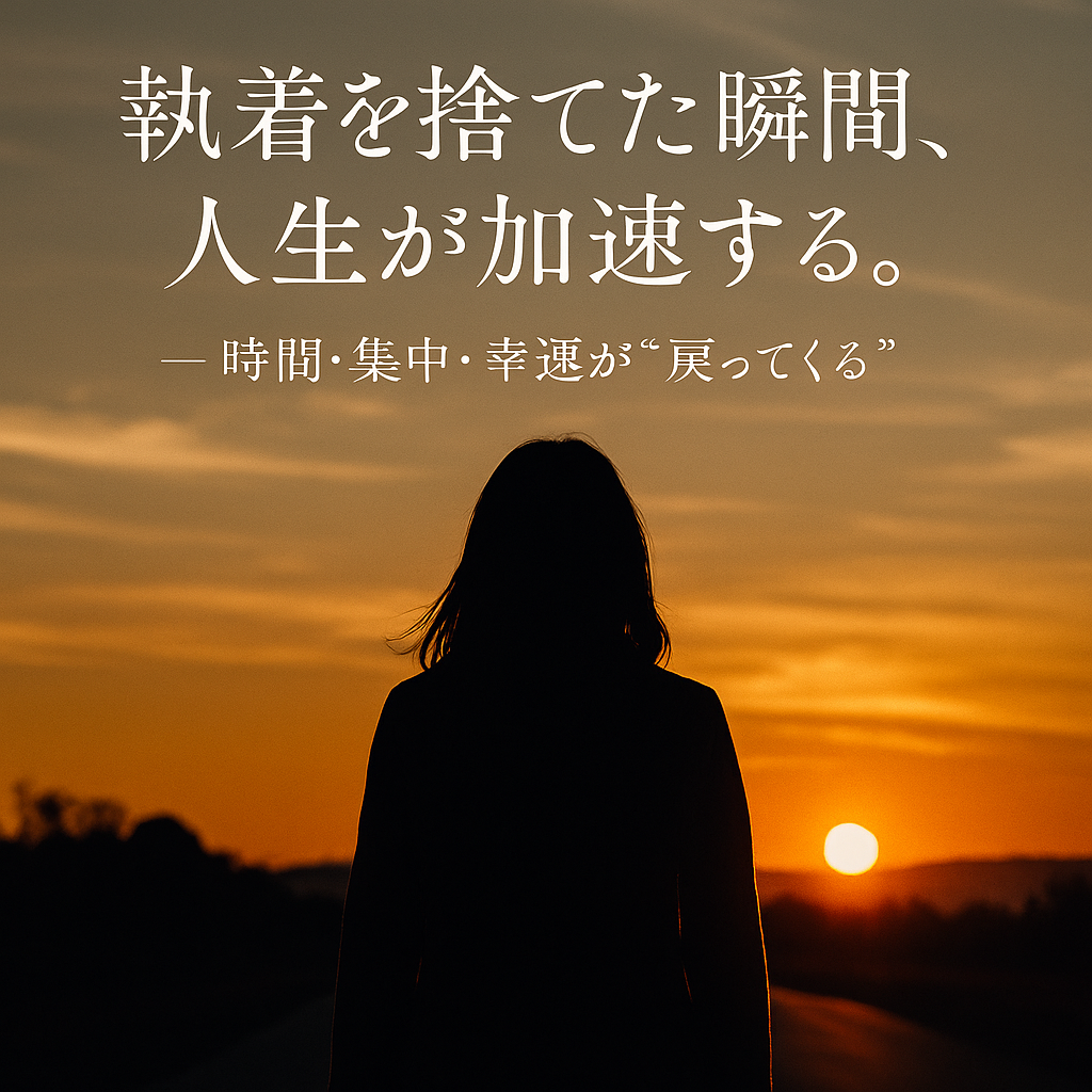 執着を捨てるとどうなる？──手放すことで得られる5つの意外な効果と、人生が変わる瞬間